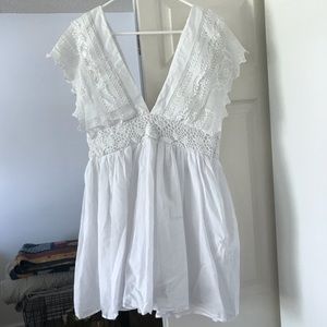 Place Nationale Boho Dress Crocheted Free People